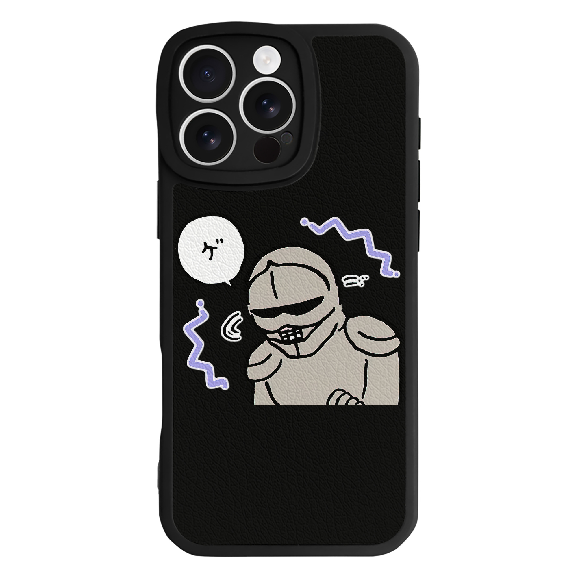 （画像用） ちいかわ 労働の鎧さん Chii-kawa Mr. Armor of Labor 【iPhone 16シリーズ対応】シリコンスマホケース（レザー調） 材質：シリコン